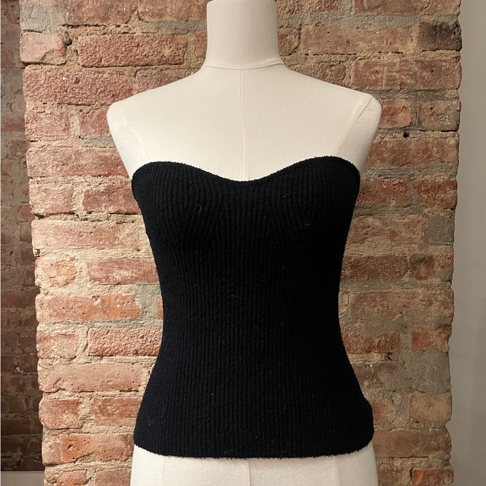 WARDROBE.NYC Black Strapless Tank Top